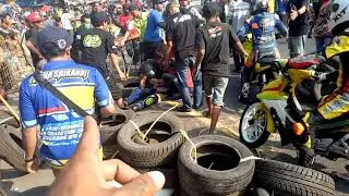 Road race kapolres karawang cup dewasena 2018 inseden