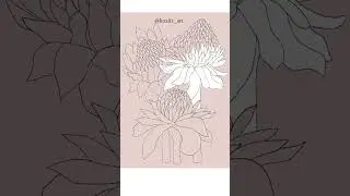 Inktober day 31: Torch Ginger #inktober #inktober2024 #sketchbook #digitalart #flowers #ink #sketch