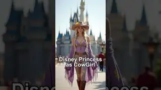 If Disney Princesses Lived in the Wild West - Epic Transformation Shorts #shorts #disney