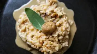 Risotto mit Maronen, Roquefort und Salbei by Maitre Philippe & Filles