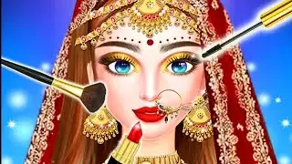 Indian Fashion Dress up Game || Royal Indian Wedding Hair Style Game  New Fashion  Makeup  Game