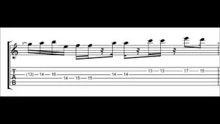 Tricky Melody - Progressive Exercise for Guitar * Difficulty: Adv 4/10