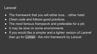 Which is the best PHP Framework