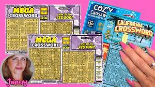 California Crossword, Mega Crossword, Cozy Crossword PLUS a WHALE! Lottery Scratch Off Tickets