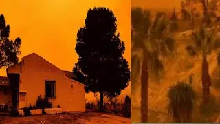 spain storm | saharan dust causes Orange sky in UK and Spain | storm celia | Dust in spain |