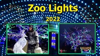 Lincoln Park Zoo Lights ❄️ Ice Sculptures, New Grand Light Tunnel & Ferris Wheel ❄️ 2022 First Night