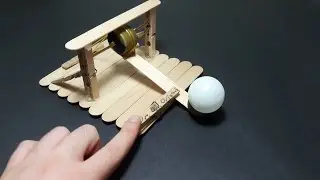 | DIY | How to make a catapult that shoot ping pong ball-easy tutorial-Toy Weapons- By Dr.origami