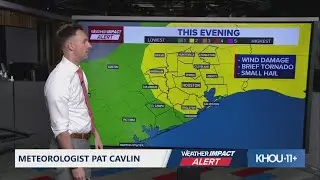 3 p.m. update: Meteorologist Pat Cavlin has the latest timing on a line of storms moving to Houston