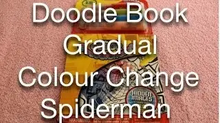 Doodle Book Gradual Colour Change - Spidermen