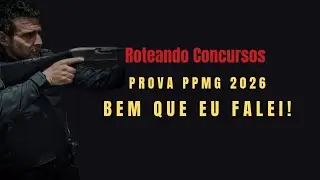 Prova da PPMG 2026 instituto AOCP. EU BEM QUE FALEI.
