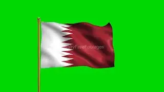 Qatar National Flag HD | World Countries Green Screen Flag animation loop | Royalty Free Footages