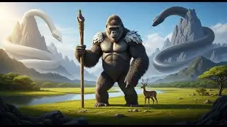gigantopithecus saves a prehistoric deer cave fire