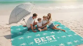 Best Extra Large Sandproof Beach Blanket for Family Travel Waterproof Quick Drying Beach Mat