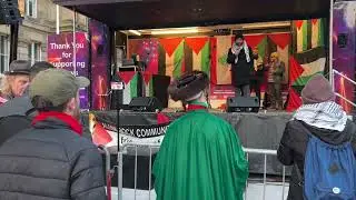 Pro-Palestinian demo march rally from sparkhill park to Birmingham city centre Victoria square