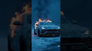 Cold Lambo Car on fire 🔥#lamborghini #calmshorts