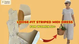 Свободное полосатое миди-платье DIY | Просто, стильно и идеально на каждый день