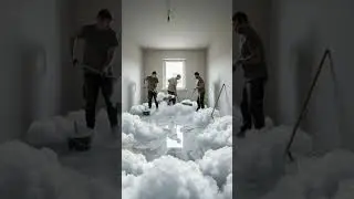 #creating a Dreamy Cloud Floor in an Empty Bedroom #shorts #asmr #glowup #satisfying
