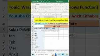 Wrap data in Excel in Just a Minute (Wraprows Function)