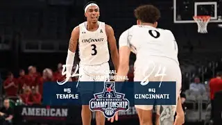 American MBB Championship: #5 Temple vs #4 Cincinnati (Quarterfinals) Game Highlights