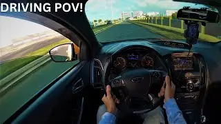 EVENING DRIVE OF POV STRAIGHT PIPED 2014 FORD FOCUS ST!
