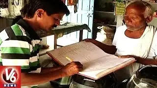 Basheerabad Villagers Provides Free Rental Helmets For Two Wheeler | Nizamabad | V6 News