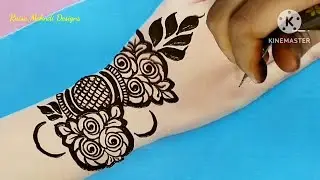 Gulab mehndi design back hand/Full hand mehndi/Phool patti wali mehandi/Flower mehndi