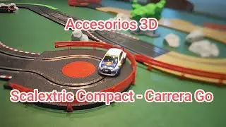 Adaptador 3D Scalextric SCX Compact a Carrera Go, accesorios, decoraciones y pistas Crono Rally
