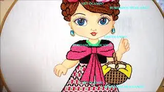 NIÑA DE LAS TORTILLAS TERMINADA BORDADO  FANTASIA