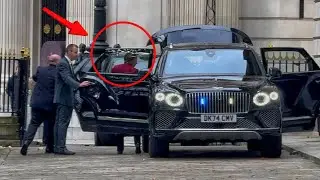 Royal Bentley Drops Off Princess at Trinity House in Central London