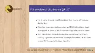 Caio Azevedo - Bayesian Inference in Beta and Inflated Beta Regression Models