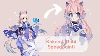 turning kokomi into a chibi | speedpaint