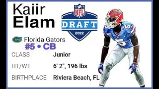 Florida DB Kaiir Elam Highlights