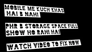 Can't Install Apps Because Phone Storage is Low | Insufficient Space [Solved] Urdu | Hindi