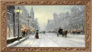 Framed TV Art - 1920's Winter Scene with Soothing Music