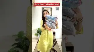 Bandhani Suit Meesho Haul 🤩🤩 #meesho #bandhani #kurtaset #shorts #fashion