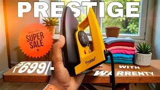 Prestige Magic Magnite 750W Dry Iron|Wide Range Of Fabric Interface||2 Years Warranty|Yellow & Black