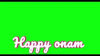 happy onam green screen template