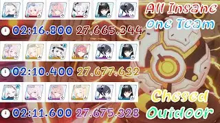 📘Blue Archive JP📘#93 Grand Raid Boss Chesed Outdoor (All Insane One Team)❤️💛💜