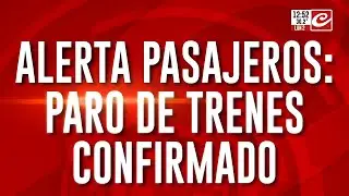 El jueves no habr&aacute; trenes: La Fraternidad rechaz&oacute; una suba del 1%