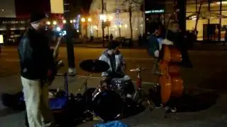 Jazz trio on the streets of Vancouver.MPG