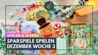 Sparspiele spielen 🎁 DEZEMBER Woche 3 #sparspiele #umschlagmethode #budgetingdeutsch