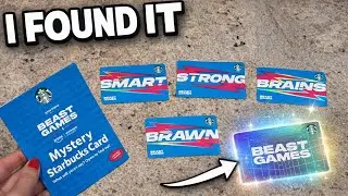 MrBeast Starbucks Mystery Gift Card Game &mdash; I Opened 9 cards to Complete the Set 👀 What did I win??