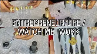 ENTREPRENEUR LIFE | WATCH ME WORK | MAKING CUSTOM PRESS ON NAIL FOR CLIENT