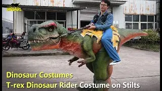 T-rex Dinosaur Rider Costume on Stilts | Dinosaur costumes