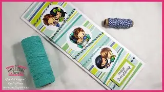 How to Make a Slimline Card - No Special Dies Needed! CraftyPaws Guest Designs for The Greeting Farm