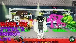 Roblox Steal a brainrot live trading and pvp come my ps I take first 🧨