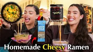 HOMEMADE CREAMY SPICY CHEESY RAMEN MUKBANG | Mukbang Ep 56