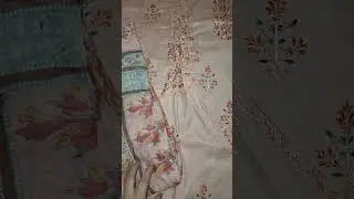Front embroidered pure cotton suit with cut work lawn dupatta, plain bottom