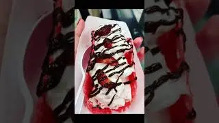 Rolled ice cream taco! #icecream