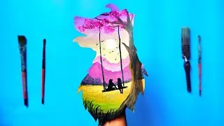Watching the World: Painting a Girl and Dog in Nature | Relaxing Acrylic Painting |